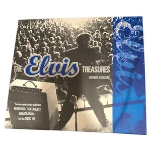 The‎ Elvis Treasures Hardcover Book W CD Documents Memorabilia Robert Gordon